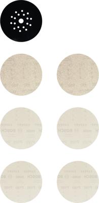 Bosch Accessoires EXPERT M480 Schuurnetset 225 mm, K 80/120/180/ Padbeschermer, 7-delig - 2608901667