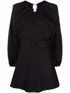 Patou robe ceinturée à manches bouffantes - Noir