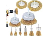 XEMM Staalborstel Set voor Boormachine - 10-Delig - Draadborstel / Schuurborstel / Roestverwijderaar