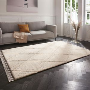 Vloerkleed Colin Crème - 120x170cm - Creme Modern Vloerkleed - 123vloerkleed.nl is de online webshop voor vloerkleden en woonaccessoires.