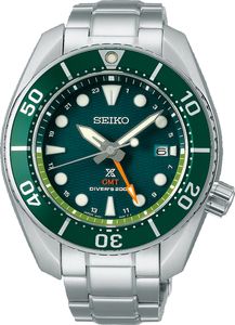 Seiko SFK003J1 Horloge Prospex Solar staal zilverkleurig-groen 45 mm