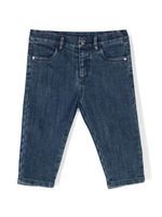 Roberto Cavalli Junior pantalon droit à logo brodé - Bleu