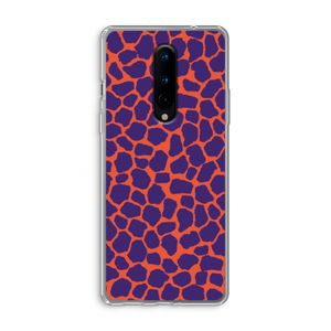 Purple Giraffe: OnePlus 8 Transparant Hoesje