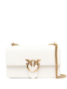 PINKO sac à bandoulière Love Classic en cuir - Blanc