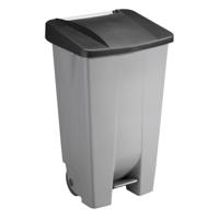 Afvalcontainer/rolemmer/pedaalemmer Basic - zwart - 120 liter - 51 x 43 x 88 cm - huis/tuin afval sc Afvalcontainer/rolemmer/pedaalemmer Basic - zwart - 120 liter - 51 x 43 x 88 cm - huis/tuin afval sc