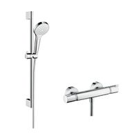 Hansgrohe Croma Select S doucheset met thermostaatkraan, 3 standen handdouche en 65cm glijstang chroom - thumbnail