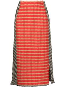 YANYAN KNITS jupe en maille à carreaux imprimés - Multicolore