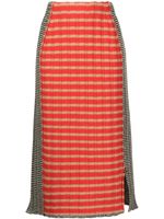 YANYAN KNITS jupe en maille à carreaux imprimés - Multicolore