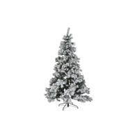 Kerstboom DKD Home Decor Wit Groen Metaal Polyethyleen Besneeuwd 130 x 130 x 218 cm