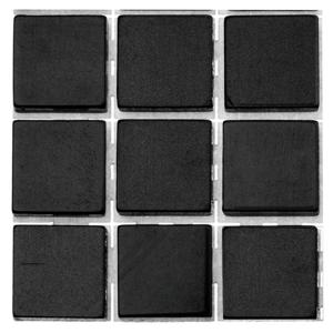 Glorex Hobby - mozaiek stenen/steentjes - zwart - 63x stuks - 10 x 10 x 2 mm - hobby en knutse