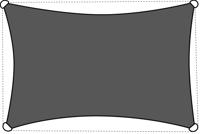 LIVARNO Schaduwdoek 300 x 200 cm (Antraciet)