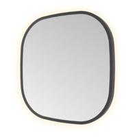 Hotbath &More Mirrors Contour LED Badkamerspiegel - Figuur - 40 x 40 cm - Geborsteld Zwart Pvd