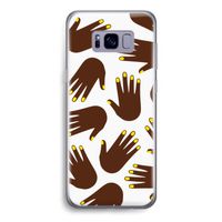 Hands dark: Samsung Galaxy S8 Transparant Hoesje