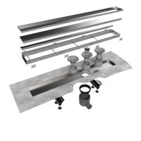 Easy Drain Multi TAF afvoergoot enkele plaat 120cm met Zero design rooster RVS edmtaf1200