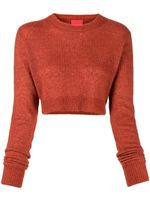 Cashmere In Love pull Como crop en cachemire - Rouge - thumbnail