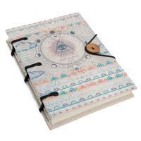 Spiritueel Notitieboekje Alziend Oog (18 x 13 cm) - Handgemaakt - thumbnail