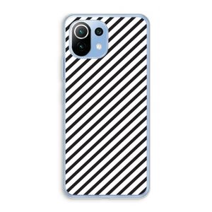 Strepen zwart-wit: Xiaomi Mi 11 Lite Transparant Hoesje