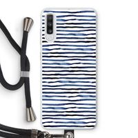 Verrassende lijnen: Samsung Galaxy A70 Transparant Hoesje met koord