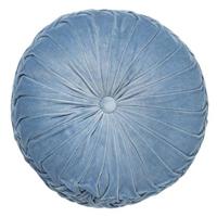 Dutch Decor Sierkussen rond Ø 40 cm velvet - KAJA - Provincial Blue -