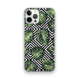 Geometrische jungle: iPhone 12 Pro Transparant Hoesje