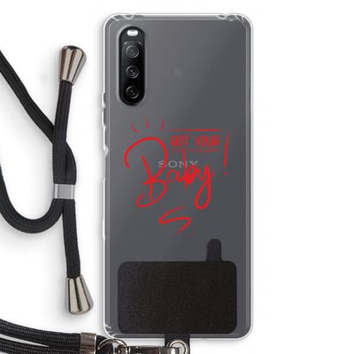 Not Your Baby: Sony Sony Xperia 10 III Transparant Hoesje met koord