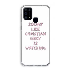 Christian Grey: Samsung Galaxy M31 Transparant Hoesje