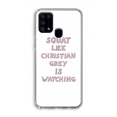 Christian Grey: Samsung Galaxy M31 Transparant Hoesje
