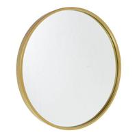 Fragix Boston wandspiegel rond - Goud - Metaal - Ø45cm - Industrieel