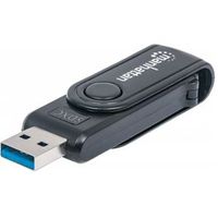 Manhattan 101981 USB 3.0 (3.1 Gen 1) Type-A Zwart geheugenkaartlezer