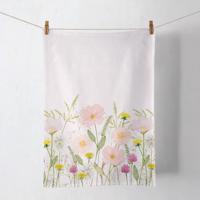 Keukendoek Pastel Flowers Pink