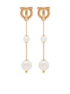 Ferragamo boucles d'oreilles Gancini à perles