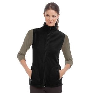 Fleece bodywarmer zwart voor dames