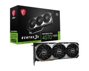 MSI Nvidia GeForce RTX 4070 Ti Super Videokaart VENTUS 3X OC 16 GB GDDR6X-RAM PCIe x16 DisplayPort, HDMI NVIDIA G-Sync , Overclocked