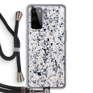 Gespikkelde marmer: OnePlus 9 Pro Transparant Hoesje met koord