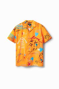 Hawaïshirt collage - ORANGE - XXL