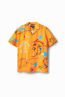 Hawaïshirt collage - ORANGE - XXL