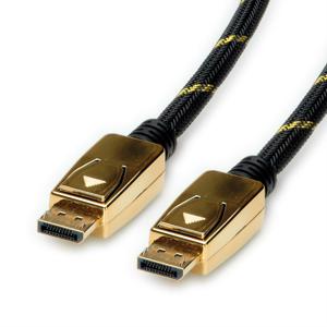 ROLINE 11.04.5921 DisplayPort kabel 2 m Zwart, Goud