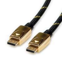 ROLINE 11.04.5922 DisplayPort kabel 3 m Zwart, Goud