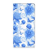 Smart Cover voor OPPO Reno10 | 10 Pro Flowers Blue - thumbnail