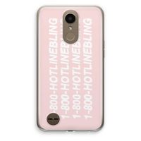 Hotline bling pink: LG K10 (2017) Transparant Hoesje Hotline bling pink: LG K10 (2017) Transparant Hoesje