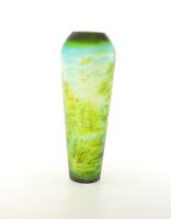 A CAMEO GLASS VASE 'OAK FOREST'