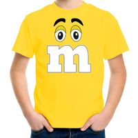 Verkleed t-shirt M voor kinderen - geel - jongen - carnaval/themafeest kostuum