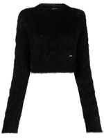 DSQUARED2 pull en mohair mélangé à effet brossé - Noir