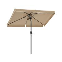 Rechthoekige parasol zonder voet, Taupe / 300 x 200 cm