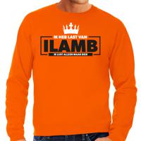 Koningsdag sweater voor heren - ik lust alleen maar bier - oranje - oranje feestkleding - thumbnail