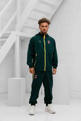 AC Milan Tech Woven Trainingspak Senior 2025/2026 Groen - Maat S - Kleur: Donkergroen | Soccerfanshop