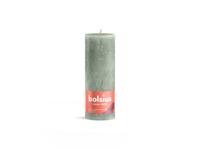 Bolsius stompkaars rustiek 19 x 6,8 cm lichtgroen | 4 stuks