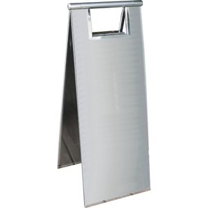 VISO PSG680NX Opvouwbaar waarschuwingsbord Neutraal bake van Inox (b x h) 230 mm x 600 mm