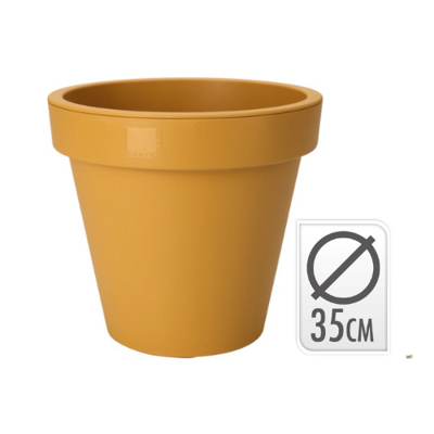 Bloempot ek rond 35cm oker - Nampook