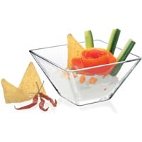 Amuse / serveerschaaltje - 4x - vierkant - glas - 8 x 8 cm - 100 ml - Schaaltjes - Voedsel - Saus
